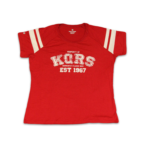KQRS Red Scoopneck Tee